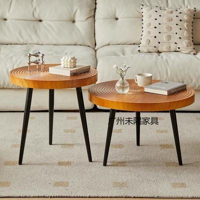 Japanese Coffee Tables Creative Living Room Wooden Tea Table Ring Nordic Simple Small Household Round Sofa Tea Table Furniture