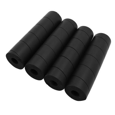 4 Pcs Modern Black Furniture Leg Protector Rubber Reusable Bed Frame Leg Cover 15.2*4.1cm Bed Frame Feet Protector Office