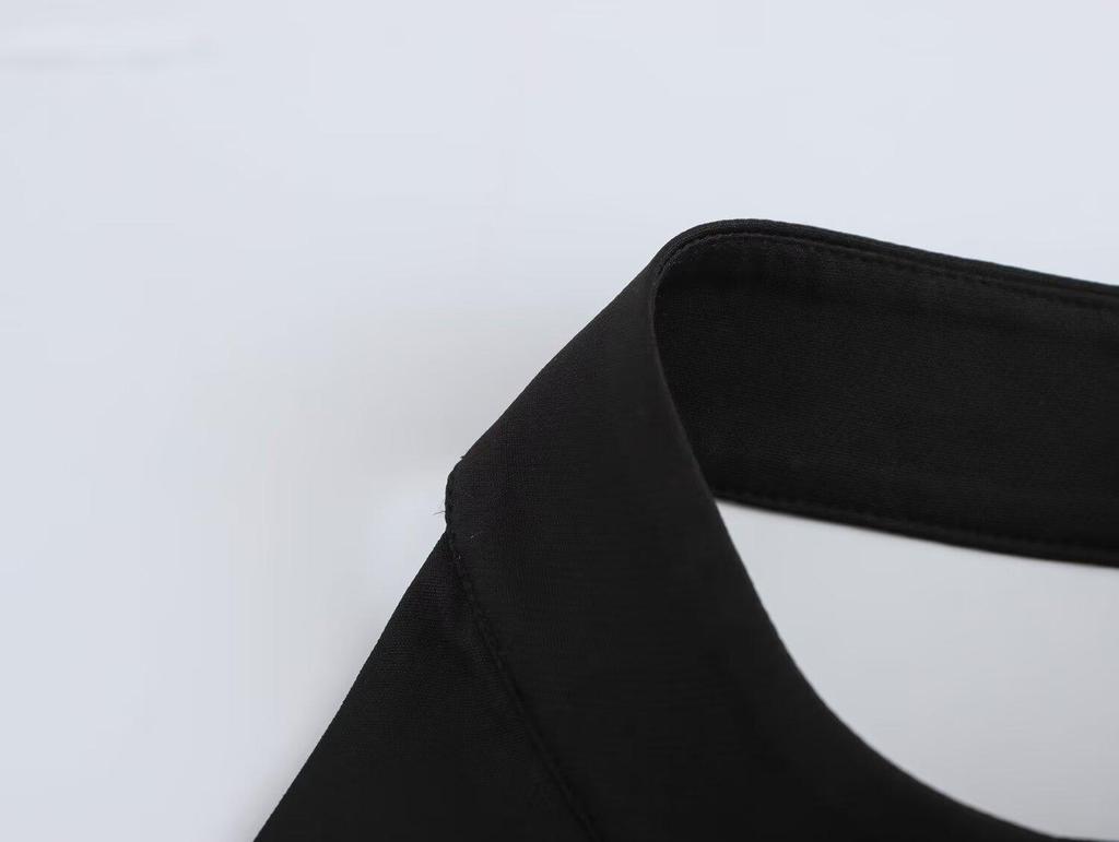 Spring 2025 Women's Double-Breasted Halter Neck Vest - European & American Style Fashion