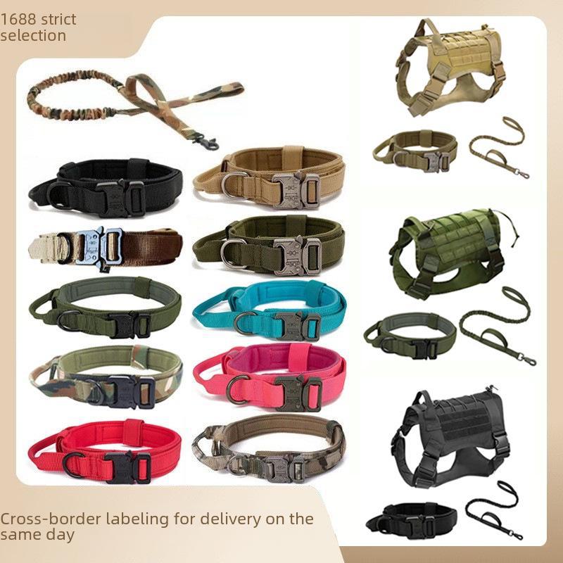 

Tactical Dog Leash and Collar for Large Breeds - Ideal for German Shepherds and Outdoor Training Large