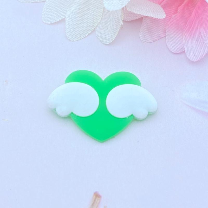 20pcs Cute Mini Cartoon Little Wings Of Love PVC Flexible Glue Flat Back DIY Scrapbook Embellishment Phone Craft Decoration