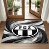 FC Zürich Design Crystal Velvet Rug Soft Decorative Mat for Bedroom Entrance
