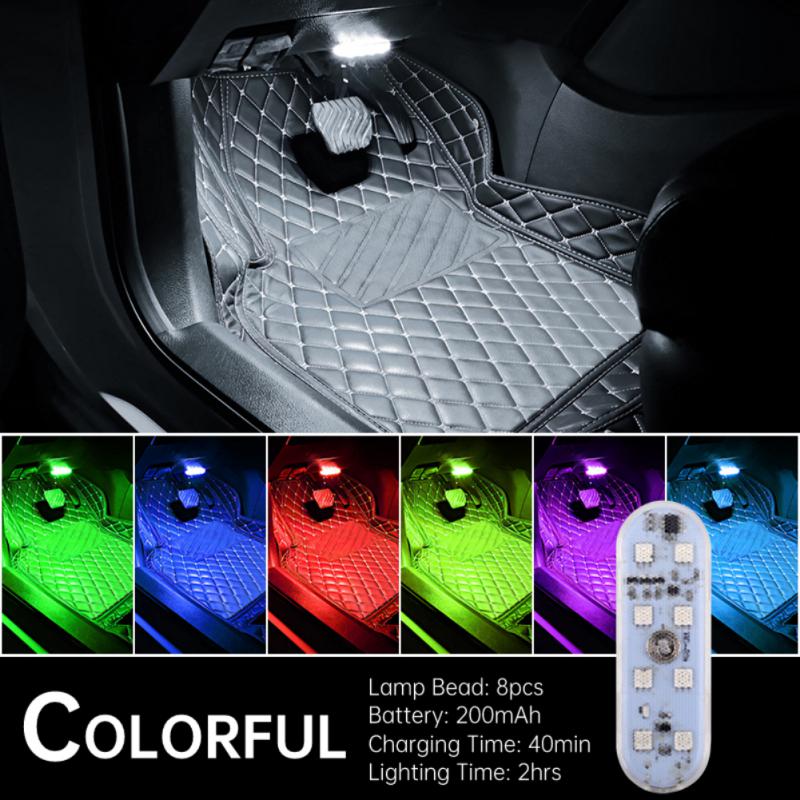 Car Interior Light LED Car Proof Touch Flash Light Door Magnet Touch Light USB Chargeable Battery Car Motorhome Ceiling Lamps