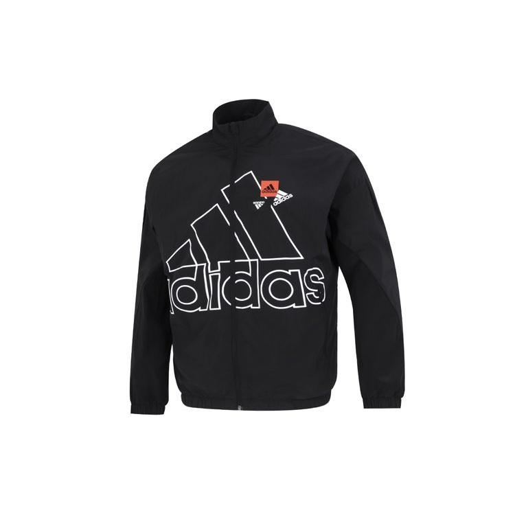 Men s adidas Mh Bp3 Wvjkt Large Logo Athleisure Casual Sports Woven Jacket Autumn Black HP1433 L