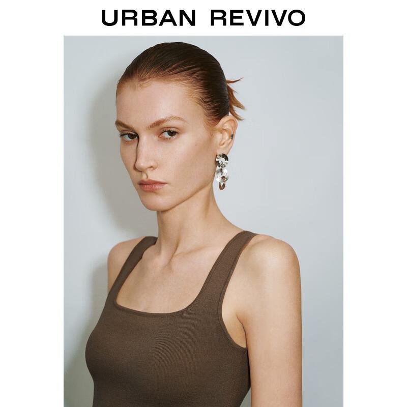 UR 2024 Autumn Women's Square Neck Knit Vest