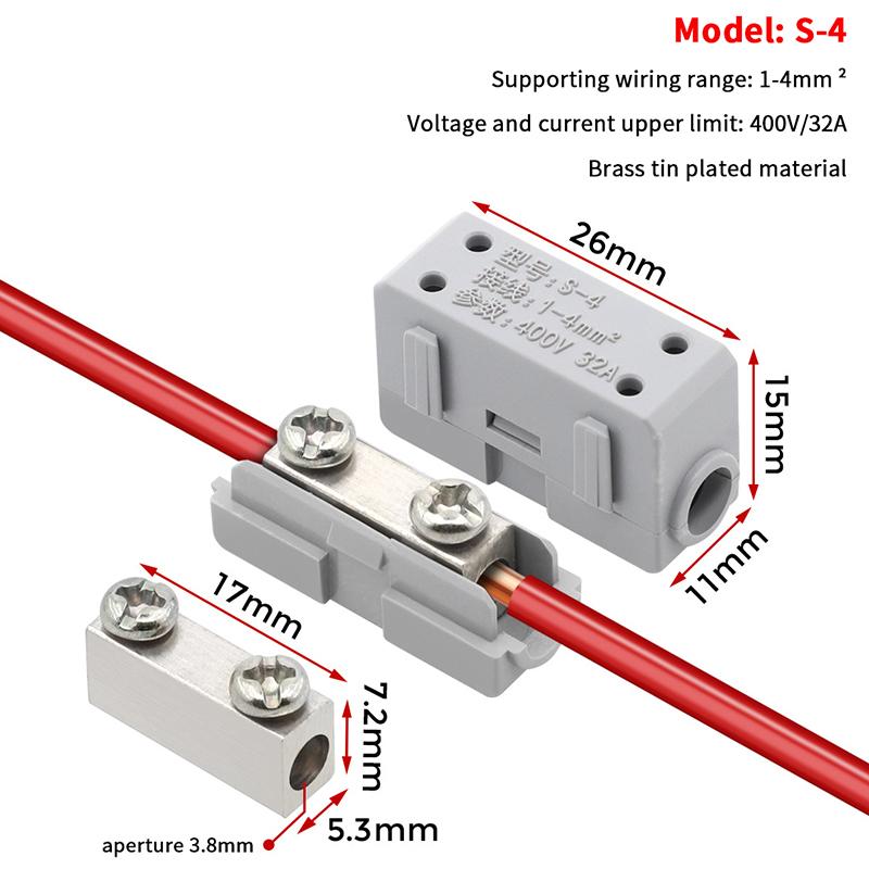 1/3PCS Quick Electrical Cable Terminal Blocks Junction Box Connectors High Power Splitter Wire Connector