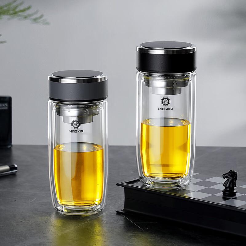 Shuangqi Double-Wall Borosilicate Glass Tea Infuser Bottle