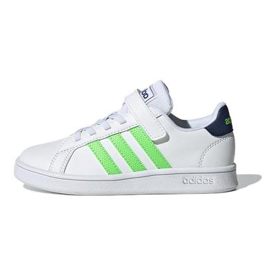Neo Grand Court Cómodos Modernos Duraderos de Caña Baja Zapatillas de Skate para Niños Zapatillas de Skate para Niños Blanco Verde GX5746