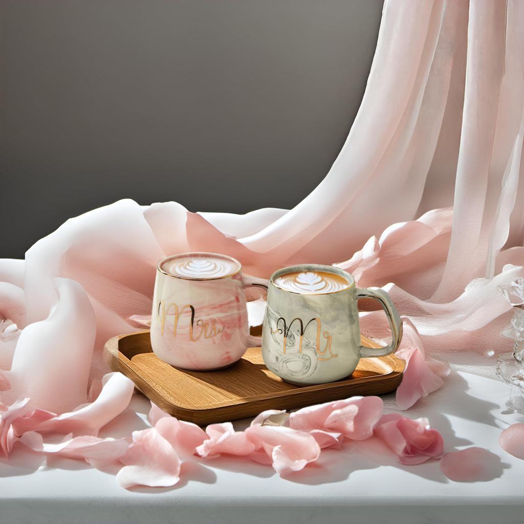 This marble ceramic mug set makes a great wedding gift for wedding anniversary Day fashion housewarming new student birthday and Features lids for