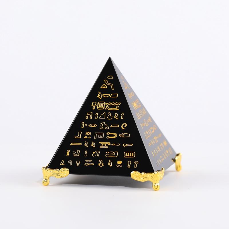 Scripture Ancient Egyptian Style Creative Pyramid Crafts Ornaments Quadrangular Prism Energy Tower Photography Props