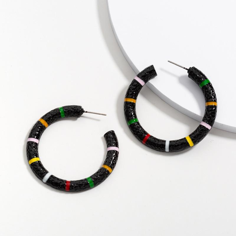 Geometric Sophisticated Hoop Earrings In Various Colors For Women