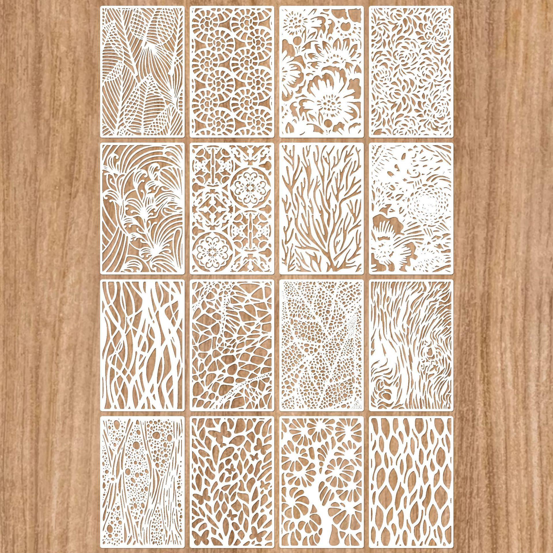 

Трафареты для рисования многоразовые цветы растения листья трафареты DIY маленький шаблон для рисования на дереве стене холсте домашний декор