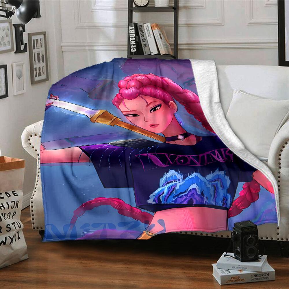 1pc KPop Demon Hunters MIRA2 Blanket, Gift, for Men and Women, Soft Blanket, Good for Sofa Bed Couch Travel, Lightweight Flannel Blanket