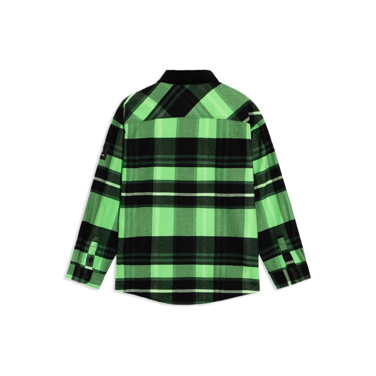 Li Ning BADFIVE Shirts Men's Green Square Collar Moderate Shirt ASHS005-1