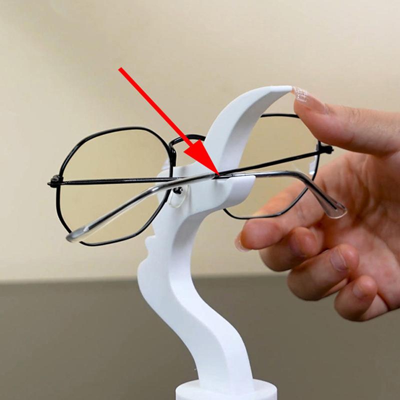 WTEMPO Abstract Face Design Eyeglass Holder Fashion Glasses Storage Rack 3D Printed Artistic Decor for Home Office Glasses Organizer for Men Women