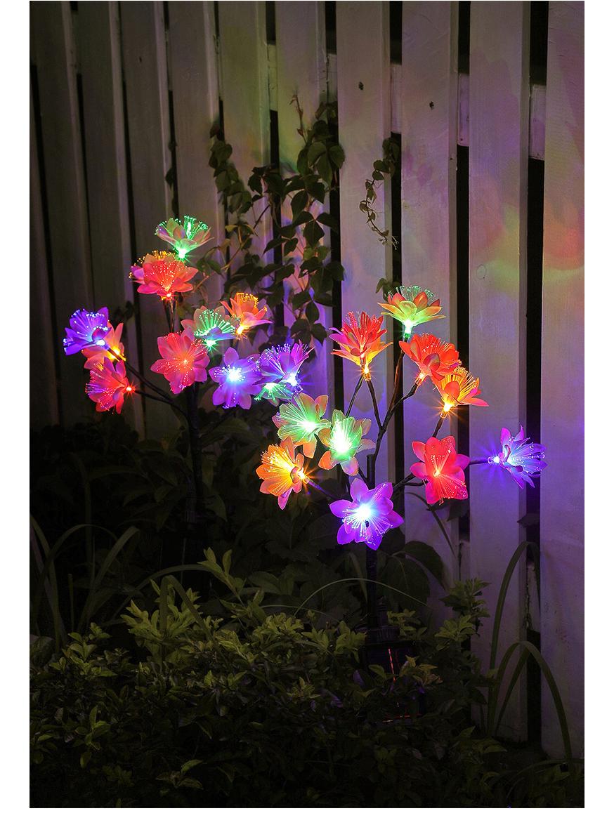 Stainless Steel LED Solar Camellia Flower Light: Waterproof Outdoor Garden Lawn Lamp Solar - Eight Functions
