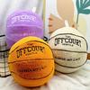Fluffy basketball plysj utstoppet dekorasjon Supermyk slitesterk brodert basketball putepute barneleke