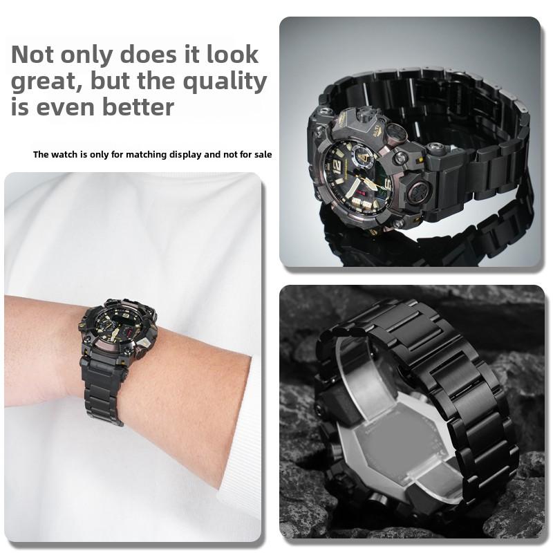 Pour Casio G-SHOCK Big Mud King Troisième Génération GWG-B1000 Bracelet de Montre en Acier Inoxydable Homme Bracelet Métallique