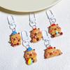 Set of 5/6 Capybara Key Rings Multifuntional Resin Accessory Cartoon Capybara Bag Pendant Suitable for Key and Bag
