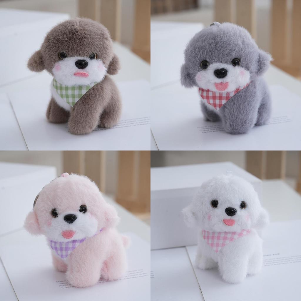 Cute Velvet Dog Plushie Keychain With Soft Pp Cotton For Bag Accessories