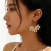 Flower Stud Earrings Exaggerated High-end French Earrings Temperament Versatile Earrings