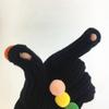 Knitting Gloves Colorful Hairball Cycling Driving Gloves Full Finger Mittens  Autumn