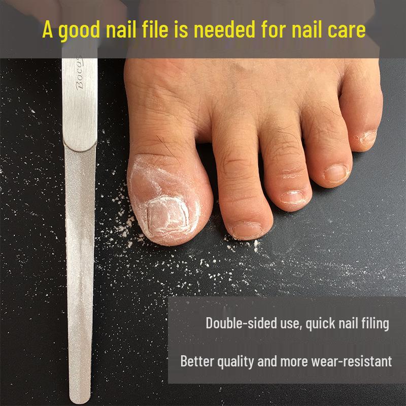 Stainless Steel Nail File & Buffer Grinder Tool Short Steel File