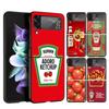Lamb Heinz Tomato Ketchup Phone Case For Samsung Galaxy Z Flip 7 6 5 4 3 5G Cover ZFlip7 ZFlip6 ZFlip4 ZFlip5 ZFlip3 Coque Funda