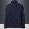 Men's Plus Size Windproof Fleece Jacket - Outdoor Sports Stand Collar Cardigan