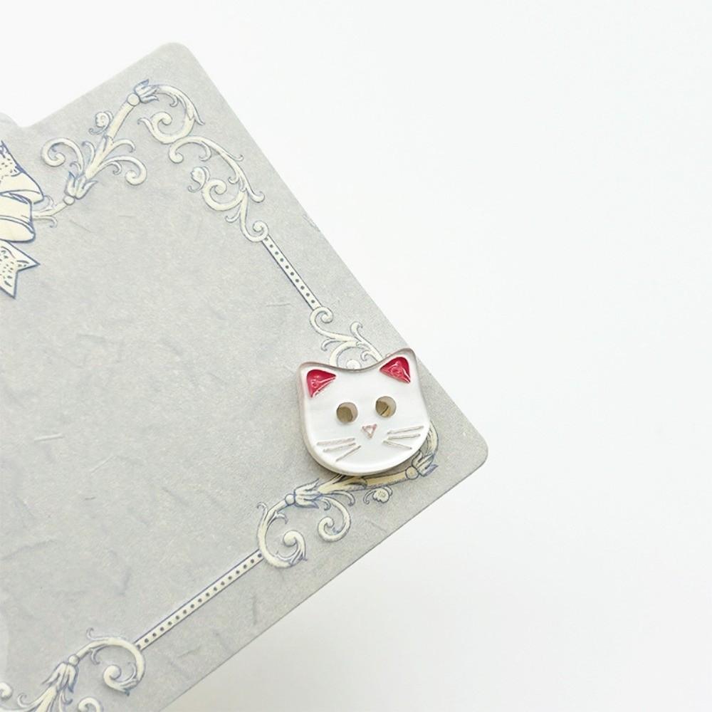 40pcs Cute Resin Cat Buttons 12mm Kitten Head Buttons Fashionable Kitty Buttons  Cardigan Sweater