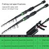 Teleskopfiskestang 1,8M 2,1M 14BB metallsnurrehjul Ferskvannssaltvannsbass-ørretfiske