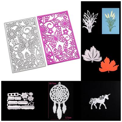 1/2/3/4/6/10/12pcs Butterfly Flowers Leafs Ectangle Frame Embossing Cutting Dies Stencil DIY Scrapbooking Album Cards Paper Decor Metal Craft