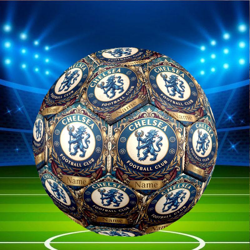 Custom Name Personalized Chelsea Football Club Print Size 5 Soccer Ball Training & Match Football, for Team, Kicking, Gift for Football Enthusiasts