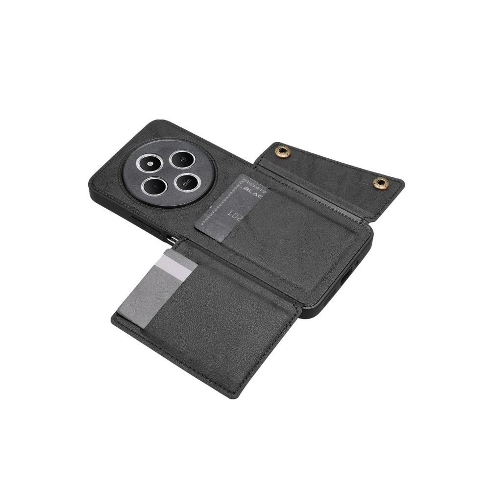 For Redmi A3 A4 10 Prime 10X 11 12 12R 13 13C 14C 15 15A 15C K40 K40S K50 K50i Plus Pro 4G 5G Case Card Slot Shockproof Cover Magnetic Car Mount