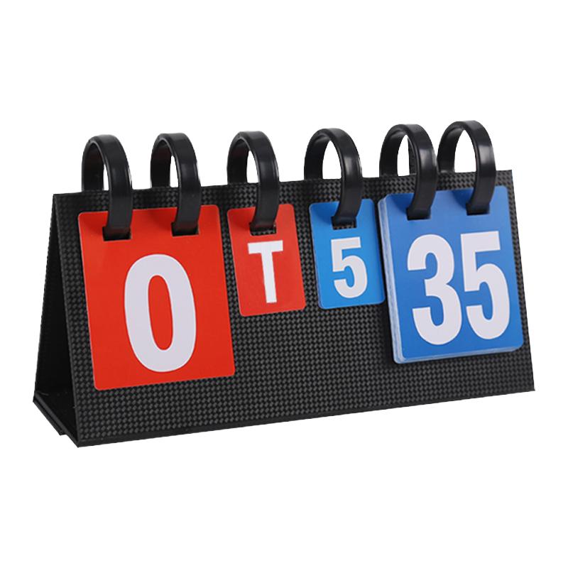 6-Digit Plastic Tabletop Score Flipper for Basketball Volleyball Tennis Sports Training 28x17cm Multifunction Flip