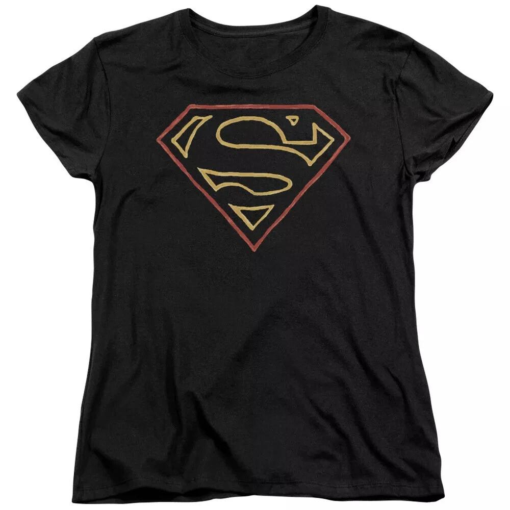 Superman  Red Line Shield  Women s T-Shirt 3XL