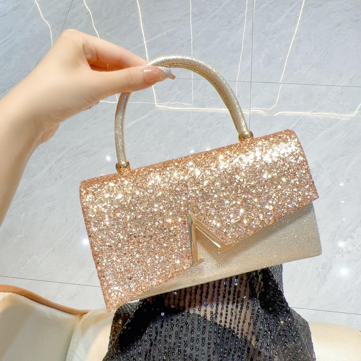 

Европейская и американская блестящая вечерняя сумочка - Идеально подходит для платьев и банкетов шампанского