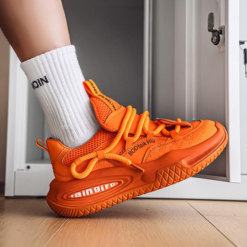 Men's Trend Clunky Sneaker Outdoor Non Slip Breathable Casual Running Sport Shoes Comfortable Work Shoes