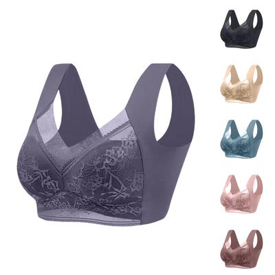 Lingerie féminine grande taille sans armatures, soutien-gorge de sport sexy froncé