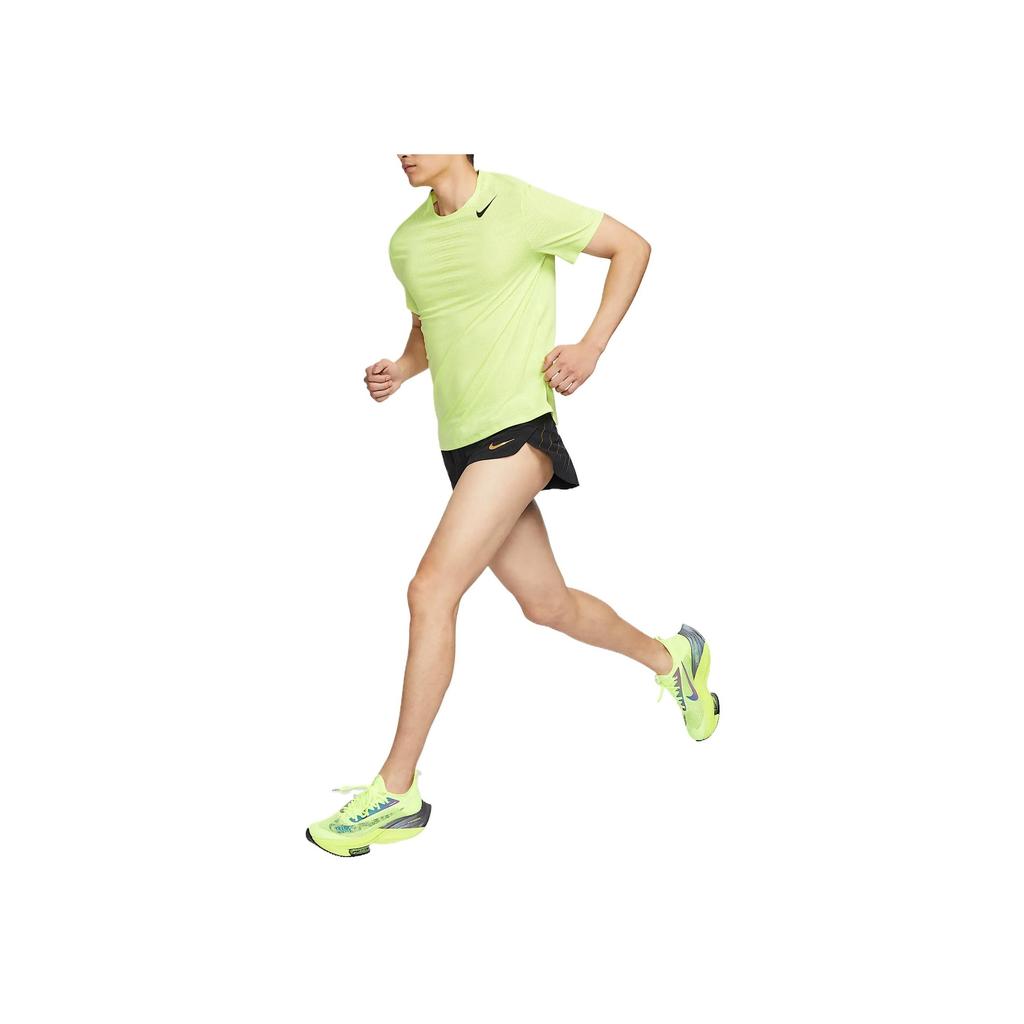 Nike Aeroswift Dri-Fit Adv Comfortable Soft Skin-Friendly Breathable Solid Color Fashion Short Sleeve T-Shirt Men Tops Light-Lemon-Yellow HJ3378-736