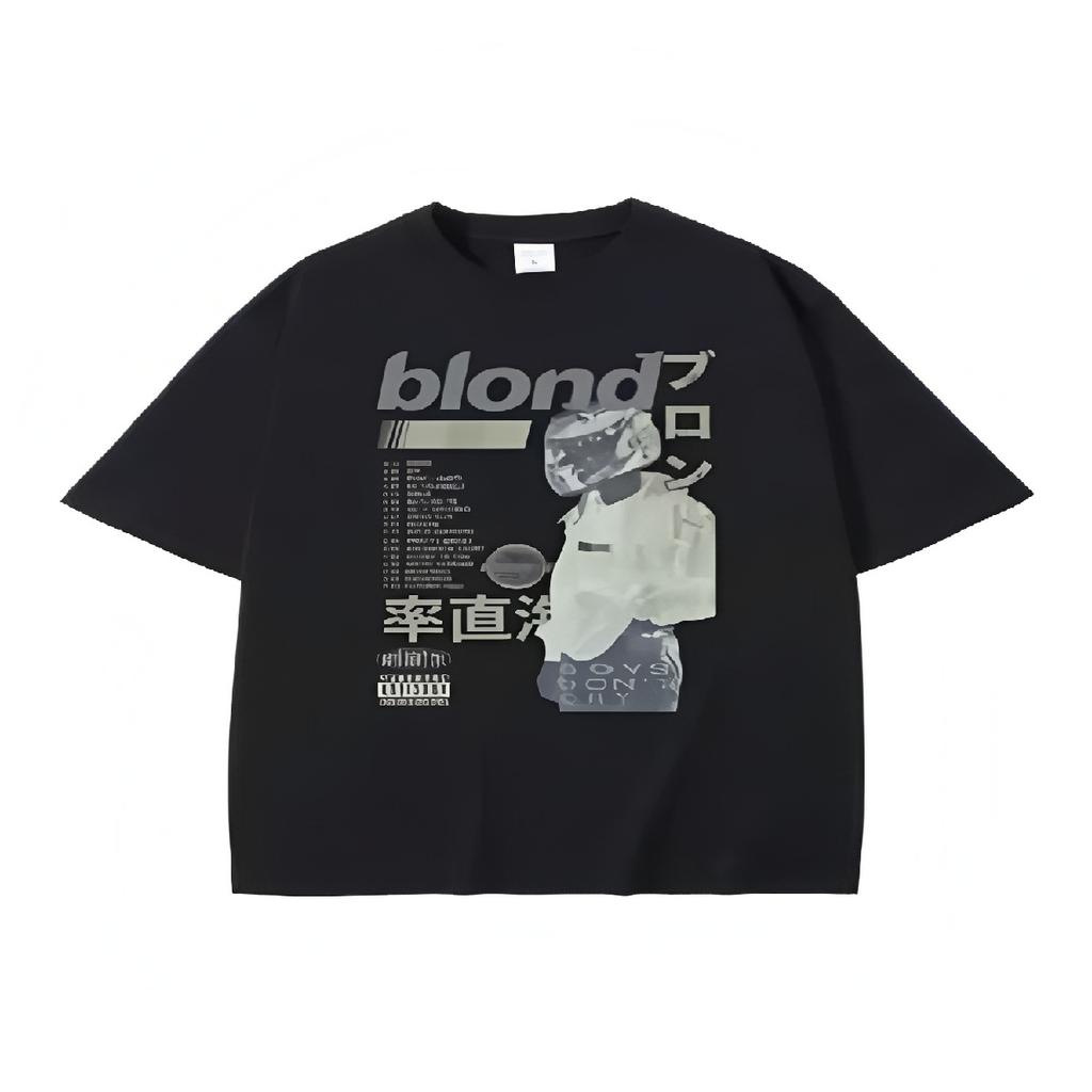 Best Famous Rapper Frank T-Shirt Male Blond Hip Hop Tshirt Ocean Oversized T Shirt Men Women Fashion Rap Vintage Tees Streetwear