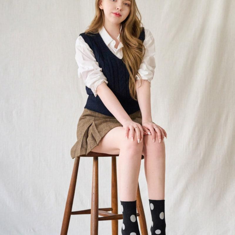 Lululela 13cm Skarpetki do kostki w kropki (8 kolorów)