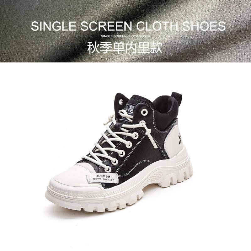 Fashion GKTINOO 2025 Autumn Winter Shoes Genuine Leather Sneakers Fashion Boots for Women Thick Sole Women Ankle Boots Ladies Botas