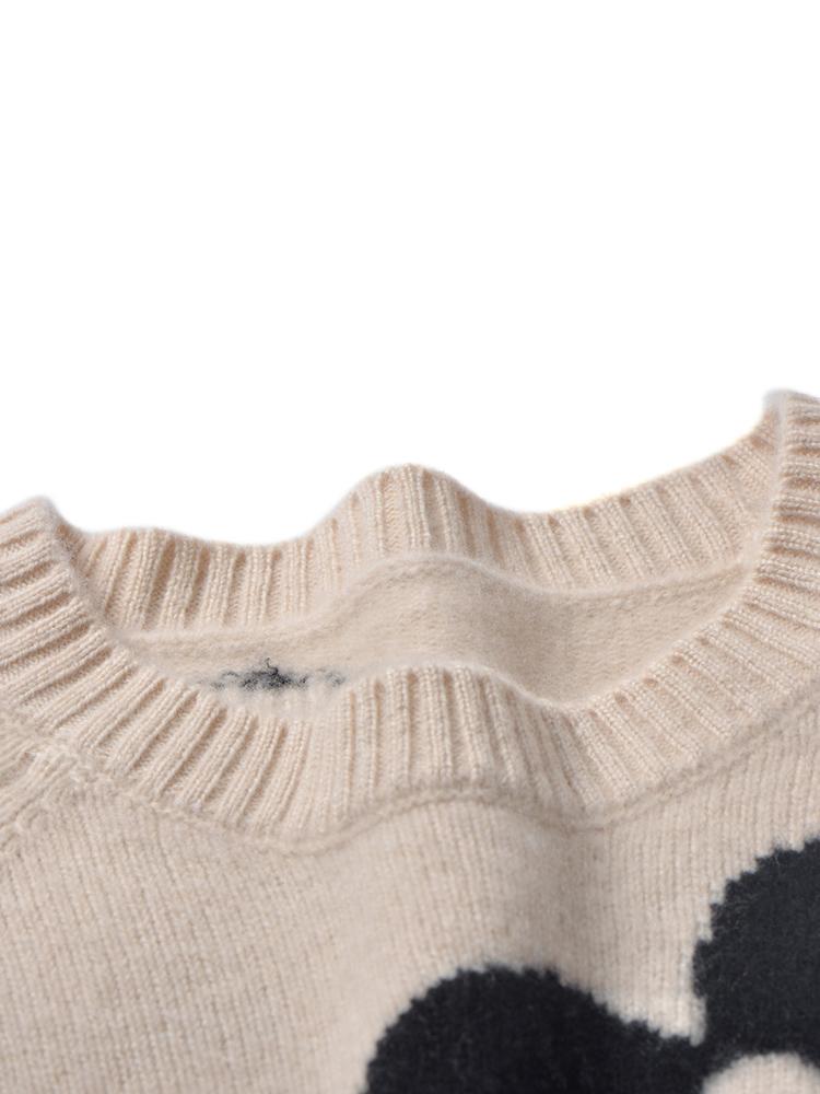 Women's Cashmere Sweater Qinghe Cashmere 30% Cashmere 70% Wool Autumn and Winter Cashmere Pullover Soft and Warm
