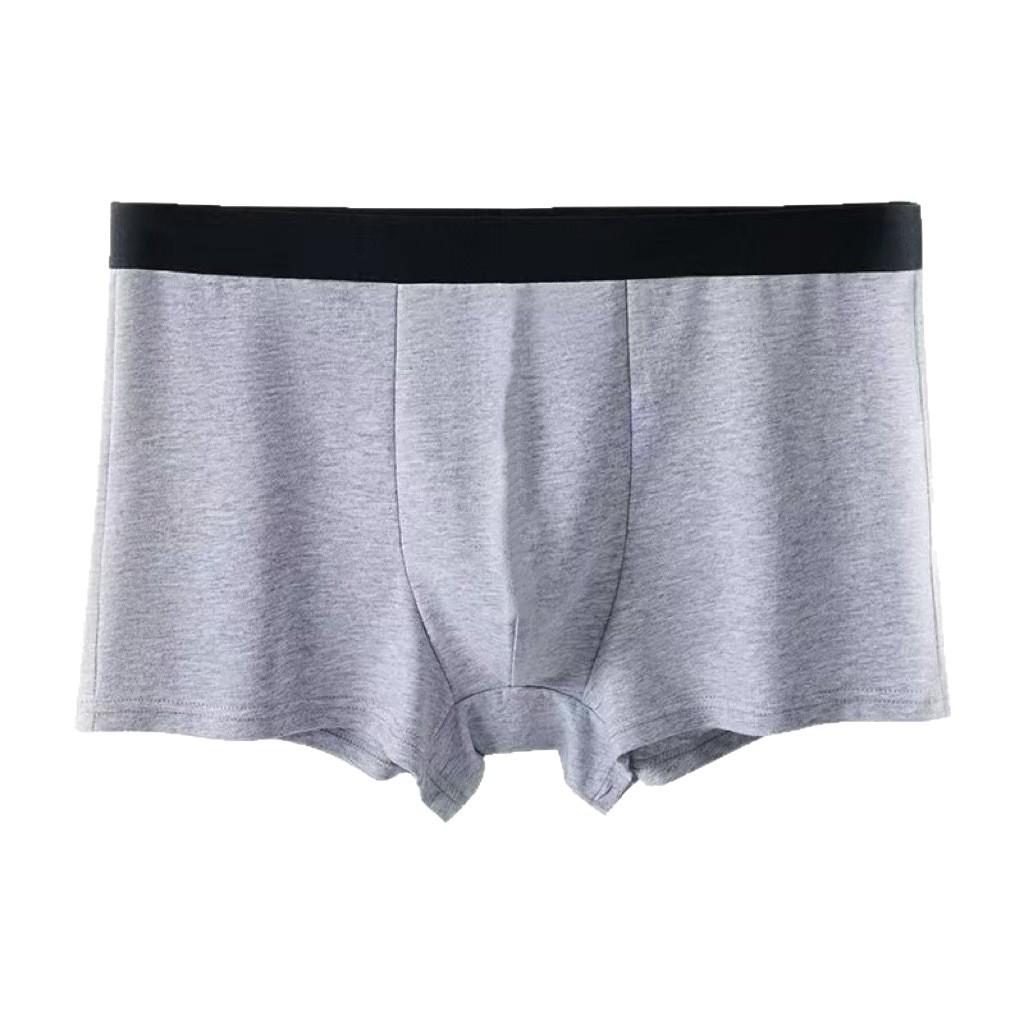 Customized Antibacterial Men's Loose Fit Mid-Rise Seamless Boxer Briefs, Plus Size, Solid Color