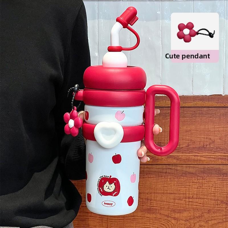 Portable Insulated Sports Bottle With Handle And Thickened Body For Kids And Adults