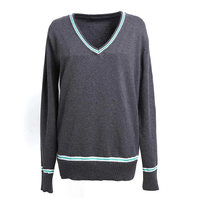 Halloween Kostüm Potter Cosplay Weste Winter Langarm Pullover für Damen Herren Herbst V-Ausschnitt Weste 4 Colleges Studentenuniform