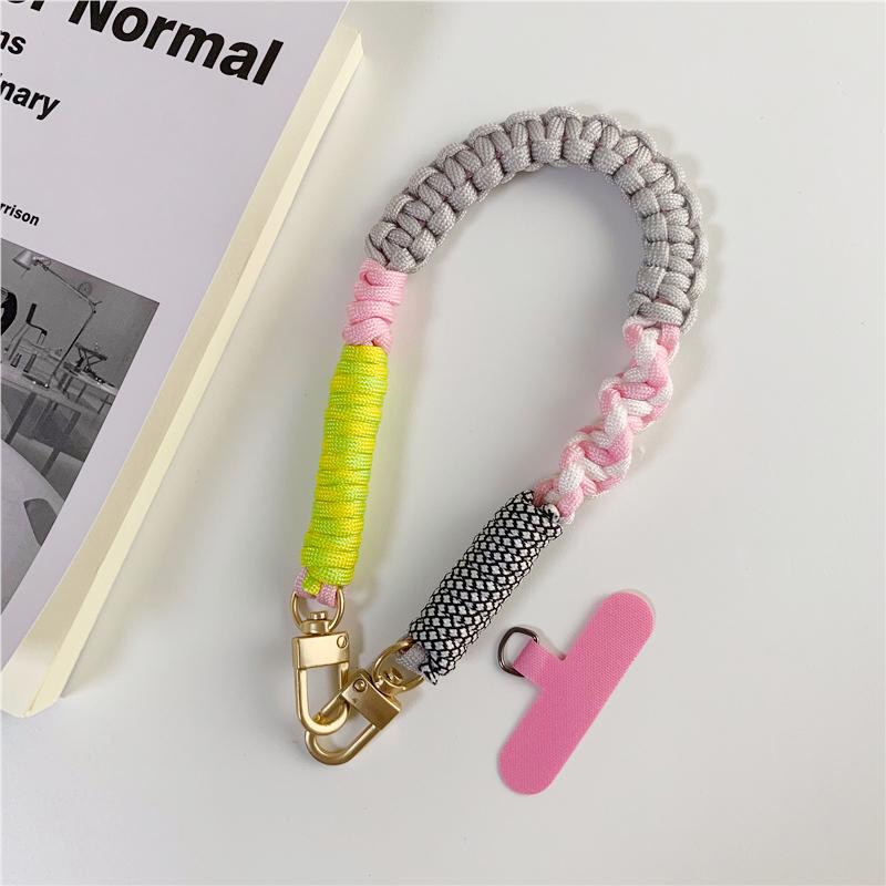 Strong Sturdy Pure Hand Thick Braided Mobile Phone Rope Hand Bag Pendent Short Phone Lanyard Creative Wrist Strap Outdoor Chain
