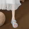 2025 summer and autumn new silver super fire outer wear cool slippers children versatile flat bottom thick bottom long wear not tired feet