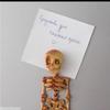 Creative Skull Refrigerator Magnet 3D Printed Joints Movable Halloween Toy Horror Luminous Skull Ornaments for Fridge Decor